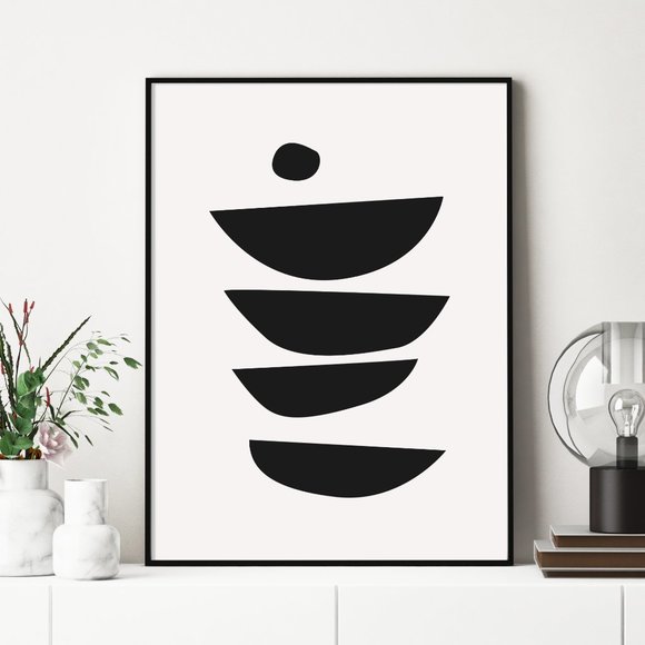 Modern Minimalist Abstract Geometric Wall Art Print Home Decor [No Frame] - Picture 2 of 7